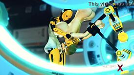 Horny Futa Android Cuffed And Fucked, Feeling Intense Pleasure