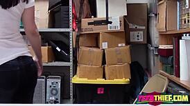 Raven gets her clothes ripped by a horny officer in the office