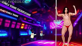 Sexy Strip Dancing in Outdoor Setting