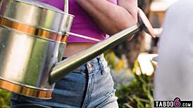 Bbw Milf Housewives Engage in Hot Lesbian Sex After Dirty Gardening