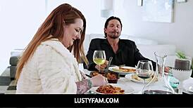 Lustyfam - Blonde Stepdaughter Fucking Father-in-Law with Tits and Ass