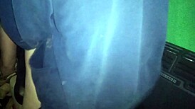 I pull her thong aside and fuck her on the kitchen couch.