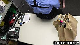 shoplifter hazel moore stripped and searched by officer dorian for a deal