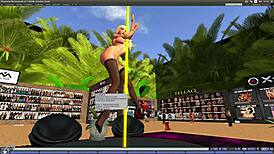 Check out this beautiful blond girl dancing on the pole in Second Life! 😍