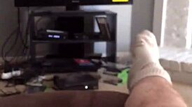 Masturbating my thick cock to cum explosion