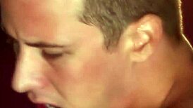 Watch this classy brunette in lingerie sucking and licking that hard cock?