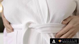 in this fantasy massage, horny april flores bends over for face and pussy fucking