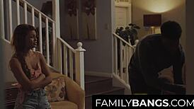 Familybangs com ⭐ Sinner girl Destiny Cruz thanks Isiah Maxwell with wild oral