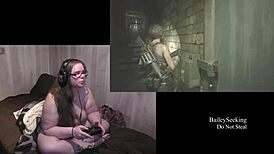 naked resident evil 3 playthrough part 4 with big ass brunette