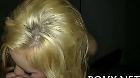 Big jock dominates hairy tight pussy in rough group oral