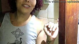 spying on young guy in bathroom, couldn’t resist giving my pussy away so good