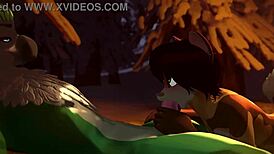 毛茸茸的家伙好好吸鸡巴然后射了！