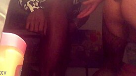 candycane in suggestive group scene with black guys