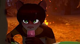 毛茸茸的家伙好好吸鸡巴然后射了！