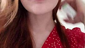 Redhead Alice Enjoys Smoking In Peaceful Setting