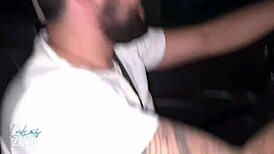 We stopped at a 24h market and the girls got naked with people passing