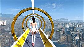 Fallout 4 brunette anime babe in sexy fashion gets hardcore drilled