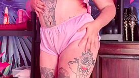 i'm teasin in silk pajamas, showin my big ass and tits