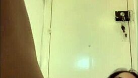 Latina brunette strips with anal plug and squirts 😏