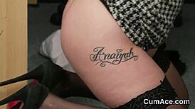 Hey babe, wanna see me swallow all this jizz on my face?