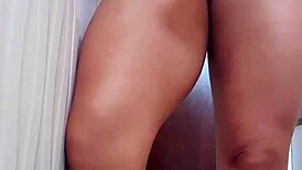 wife plays in the bathroom before work