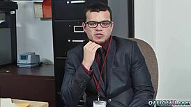 In this gay porn gallery, the boy gets a blowjob from daddy, then anal creampie