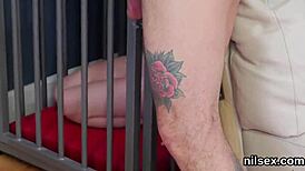 I can't believe this slutty nympho got admitted to the butt hole asylum for that awkward anal treatment.