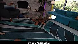 Angelina Diamanti, the skinny stepmom with big tits, craves anal from her big dick stepson in this emotional POV scene