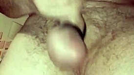 stroking my big cock with foreskin pulled back, monster size