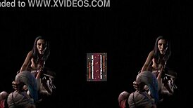 VReal 18K Lesbian Strapon Action in Doggystyle with Hair Pulling Featuring 3D Models Wonder Woman and Harley Quinn