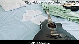 Hot stepsister Tristan Summers strokes her pervy stepbrother in taboo POV scene