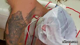 Horny Nympho Drilled in Anal Asylum for Bizarre Therapy!