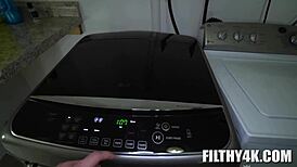 Stepsis Checks Out My Cock In The Laundry Room