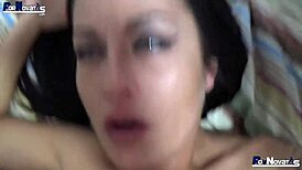 spanish milf and young woman fuck big cock in homemade threesome