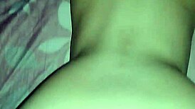 She bends over on all fours for intense doggystyle sex in the bedroom.