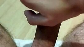 young amateur girl gives solo penis massage in intimate session