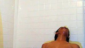 J Sanchez screams while self-fucking her ass, so intense!