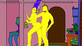 Homer hits Moe's bar hard.