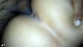 feeling the intense pleasure of cumming in her tight pussy