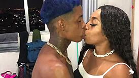 dad left, so i drilled his hot black maid real quick