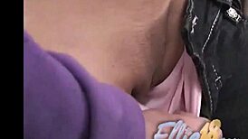 ellie 18 intensely fingers her pussy outdoors