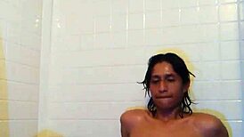 J Sanchez screams while self-fucking her ass, so intense!