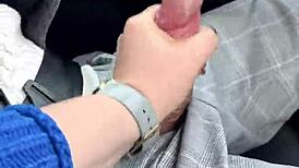 Intriguing-Neutral Blowjob While Driving in Car - Risky Public Action