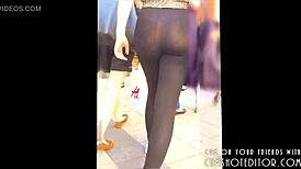 Spying on that hot bubble butt in public hidden cam.