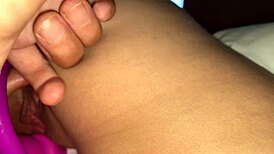 Shaved an a sexy babe that has sensual anal play with her