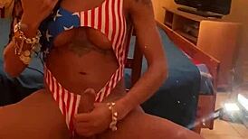 Beautiful Brazilian Transsexual with Big Ass Gets Fucked