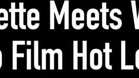 vicky vette and katy jayne film a hot lesbian video, licking tits and pussies in lingerie.