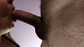 Gentle Slow Blowjob Performed on Lover with Detailed Technique