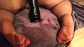 Huge ass BBW Ambyr Parker rides massive dildo hard! 😍