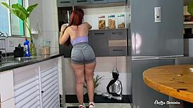 hired this maid, her huge ass got me hard... damn! 😳